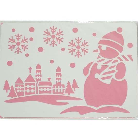 Novogodišnji šablon za oslikavanje - Sneško