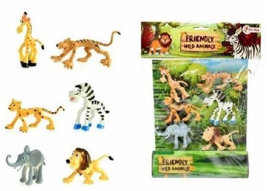 Figurice veselih divljih životinja 6 komada 34907A