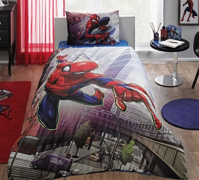 Pamučna dečija posteljina Spiderman Action