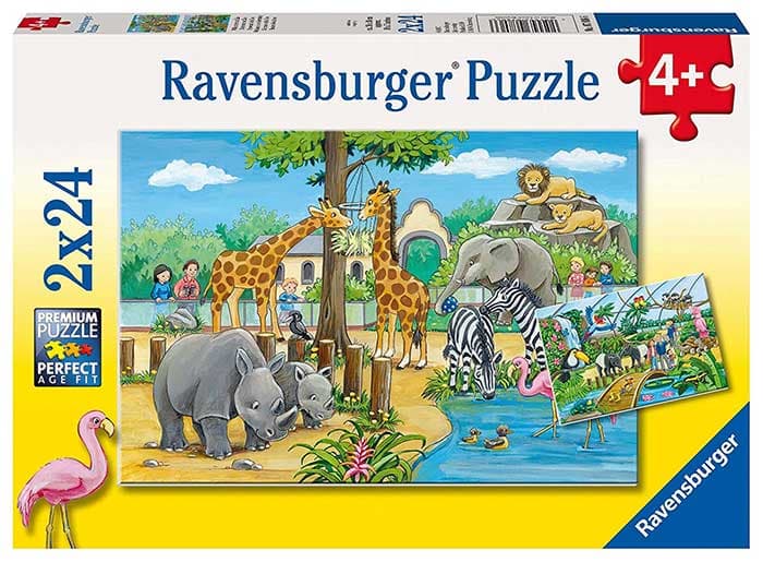 Ravensburger Puzzle 2x24 Dobro došli u Zoo 07806