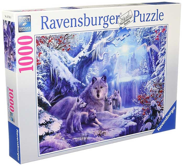Puzzle 1000 delova - Vukovi u zimu - Ravensburger 19704