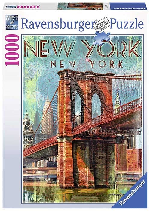 Puzzle 1000 delova - Retro New York - Ravensburger 19835