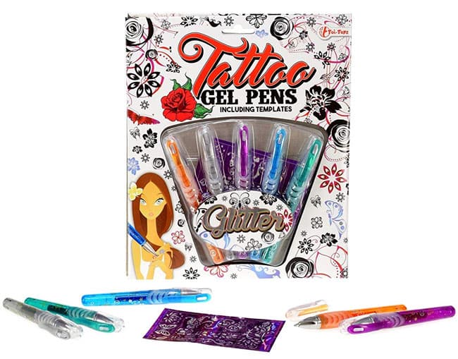 Gel olovke za tetovažu sa šljokicama Toi-Toys Tattoo Gel Pens 45622