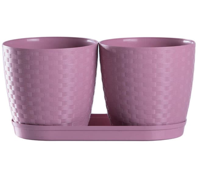 Saksije za cveće sa tacnom Inspira Mix and Play Lila