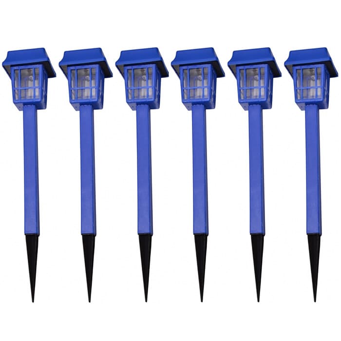 LED solarne baštenske lampe u plavoj boji pakovanje 6 komada