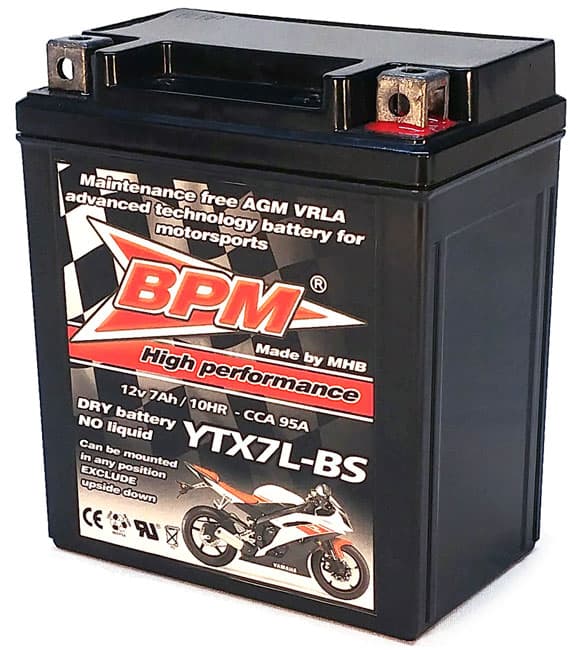 Akumulator za manje SUS motore BPM YTX7L-BS 12V 7Ah