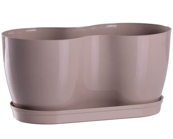 Dupla saksija za cveće Lady Bež 2x14cm