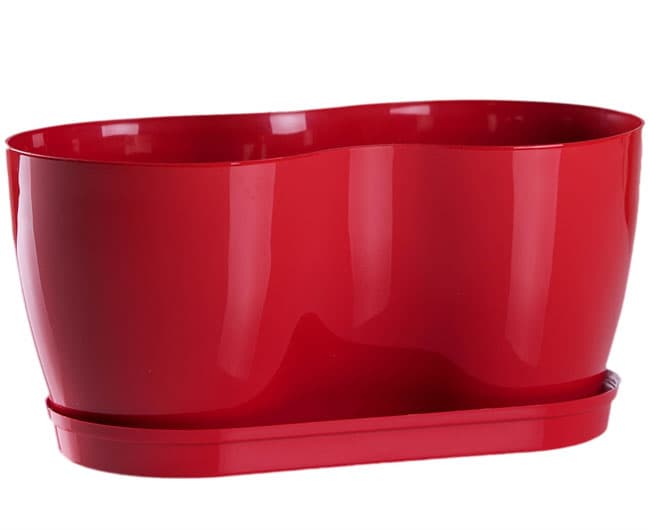 Dupla saksija za cveće Lady Crvena 2x12cm