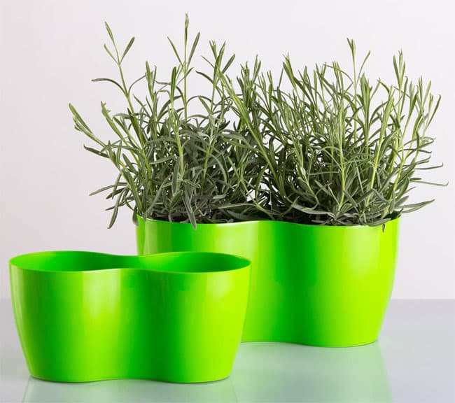 Dupla saksija za cveće Lady Svetlo zelena 2x14cm