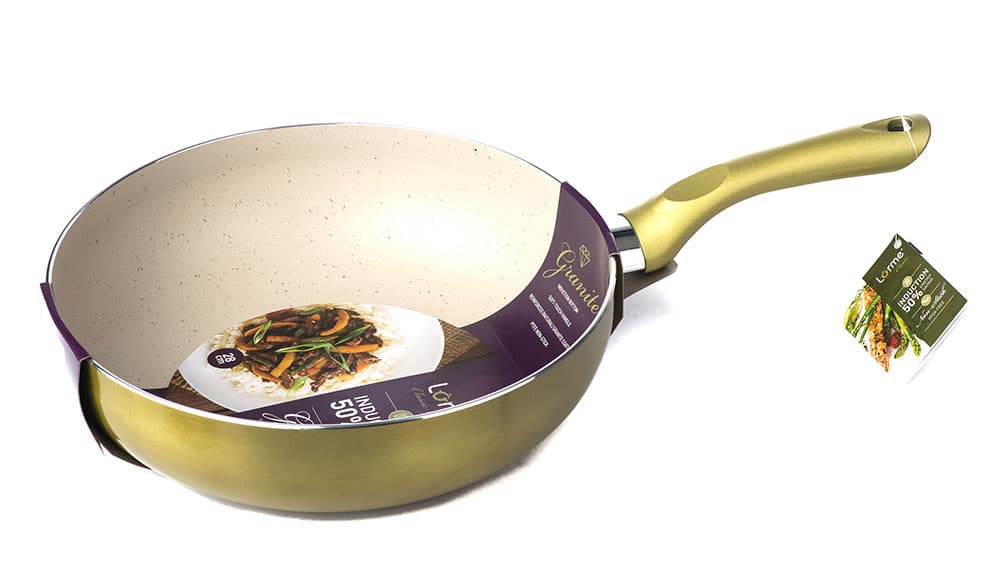 Lorme clasic tiganj granit Wok 28cm - Gold
