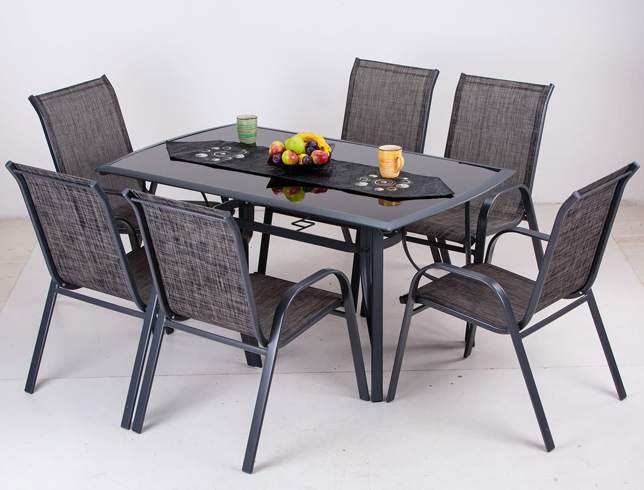 Garnitura Za Sedenje Caracas - 6 Stolica i Sto Sa Staklom