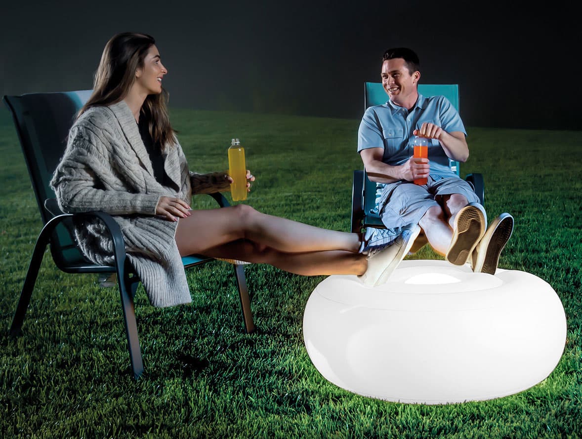 Garden Set Amor - 2 stolice i LED svetleći tabure