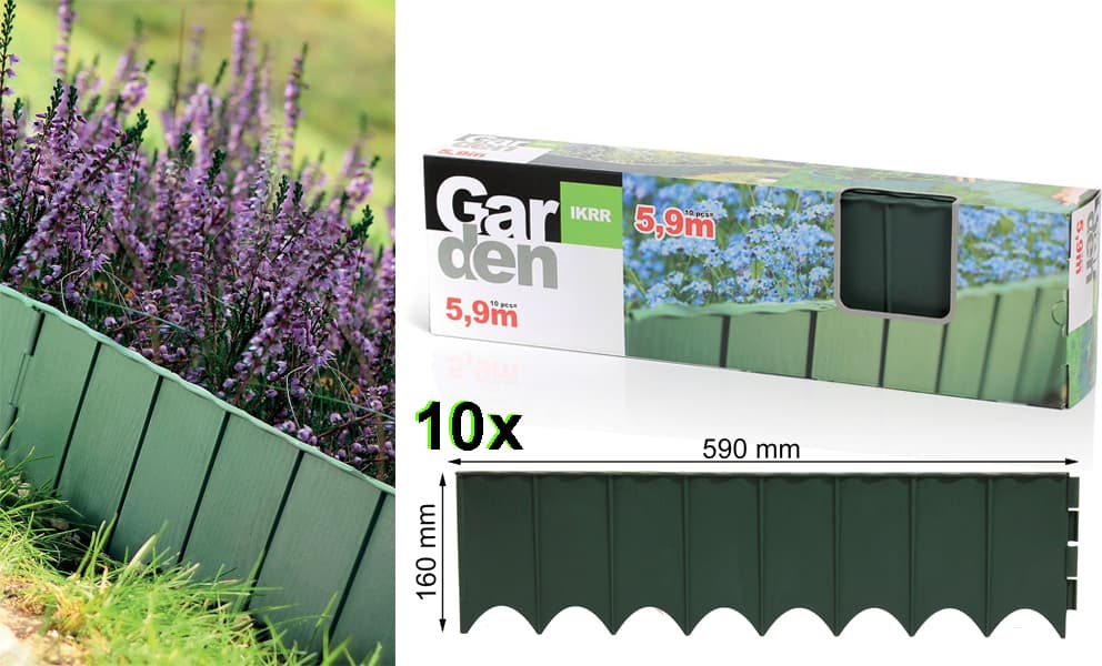 Baštenska ogradica 10x59cm Prosperplast Garden Fence IKRR-G851