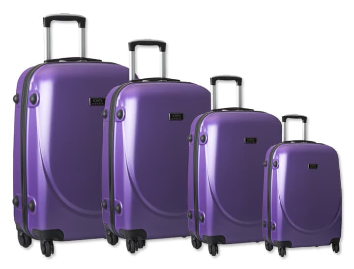 Komplet 4 ABS kofera Sanremo ljubičasta