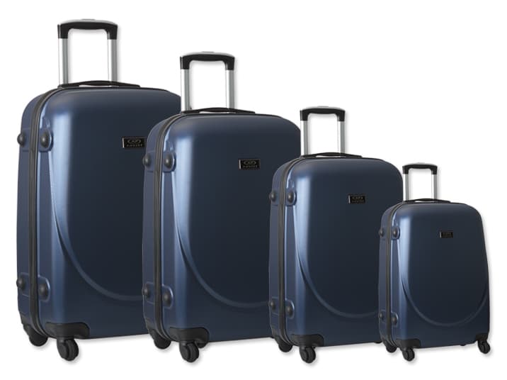 Komplet 4 ABS kofera Sanremo tamno plava