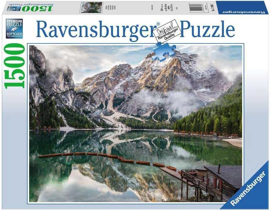 Puzzle slagalica 1500 delova Jezero Lago Di Braies Italija Ravensburger 17600