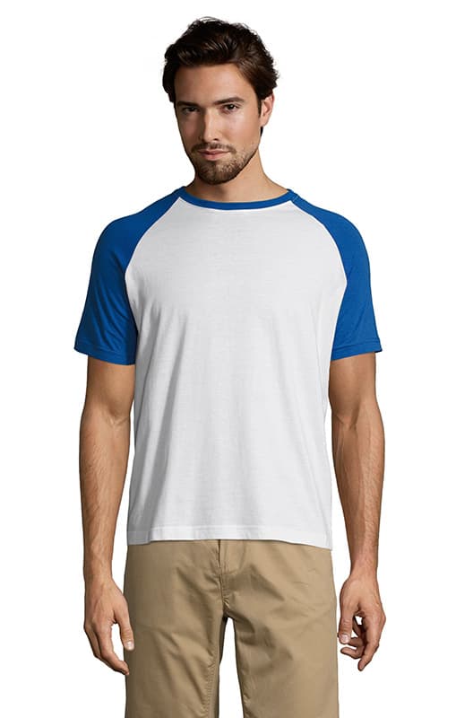 Sols Muška majica Funky white/blue veličina XXL 11190