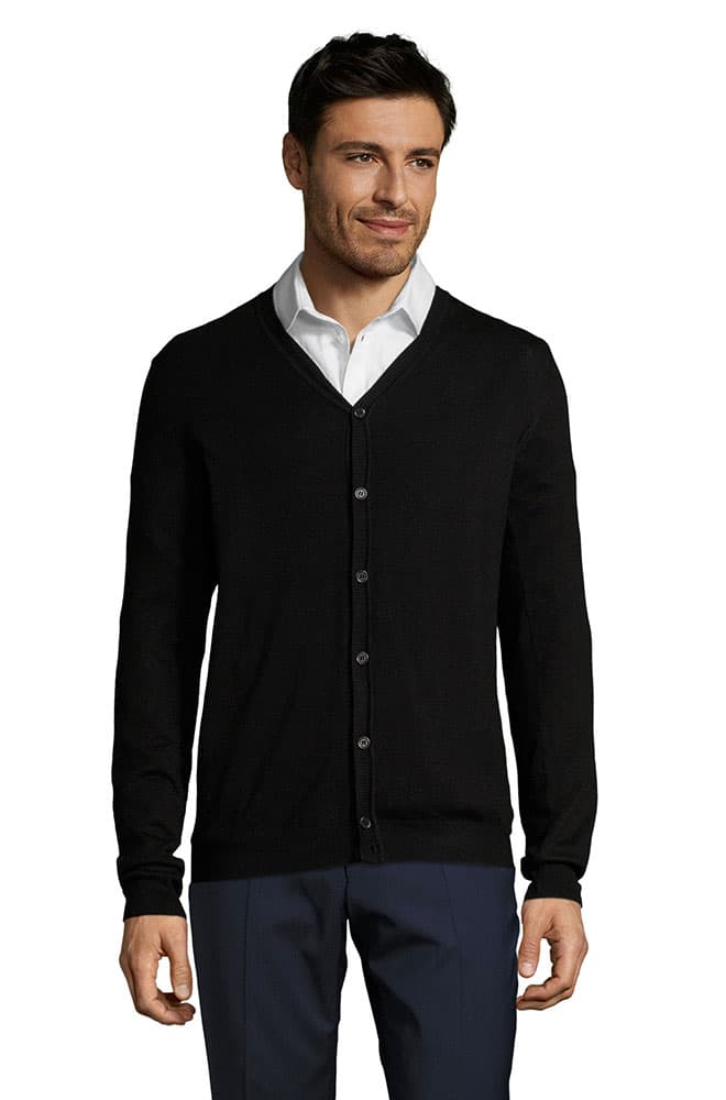 Sols Muški džemper na kopčanje Griffith Black veličina L 01715