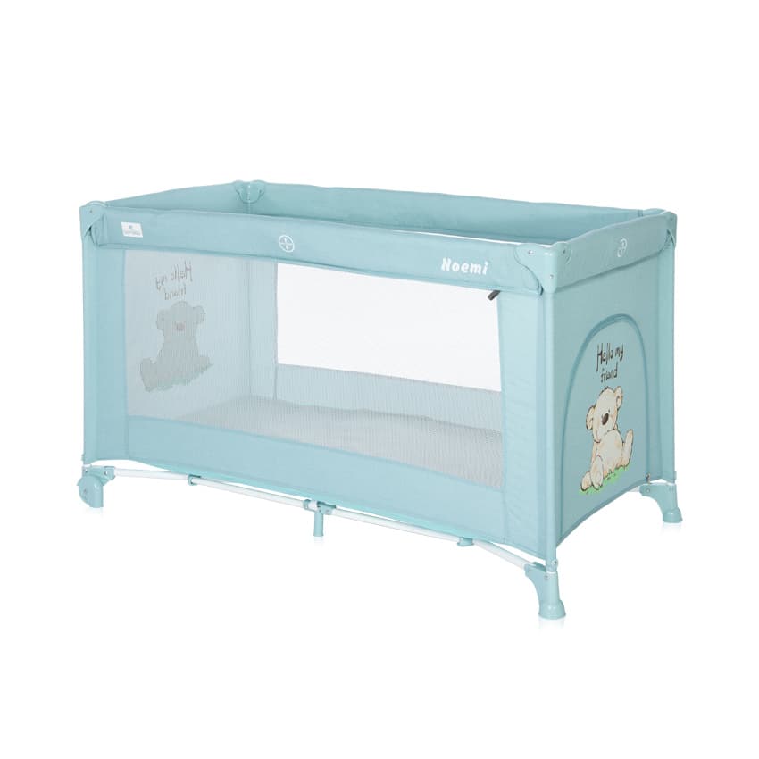 Lorelli Prenosivi krevetić sa 1 nivoom Noemi 1 Blue surf teddy 10080542156