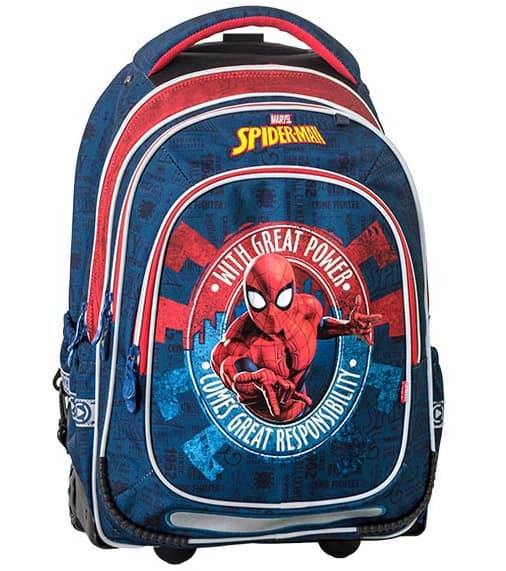 Play Školski ranac sa točkićima Trolley - Spider-Man, Emblem