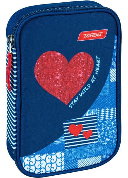 TARGET Multy Pencile Case - Pernica puna RED DENIM HEART 21842