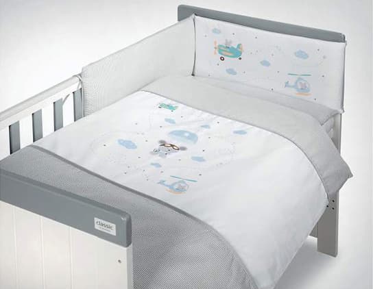 KLUPS Posteljina za bebe SET 2 dela AIRPLANES C-2/K310