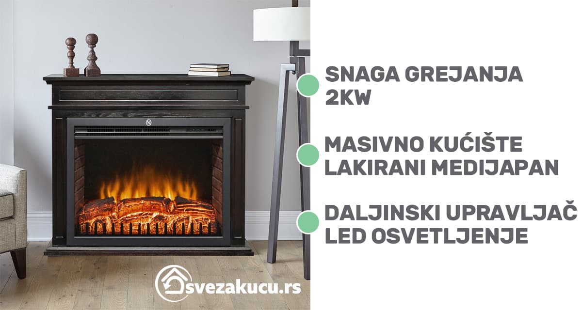 Električni samostojeći kamin 2000W FKK22