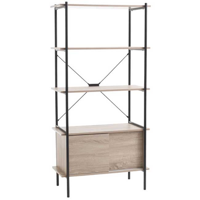 Visoka polica za knjige sa kliznim vratima Vario