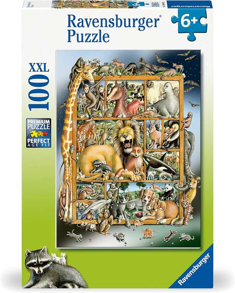 Puzzle slagalice za decu 100XXL delova Životinje na polici Ravensburger 12000862