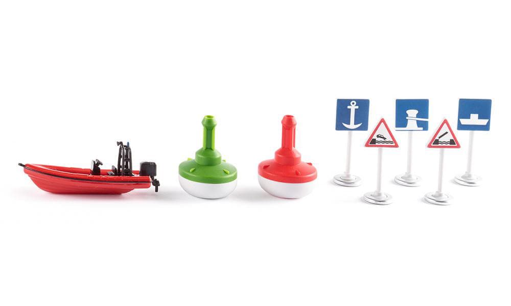 SIKU Set znakova za vodu + čamac - Accessories waterways 5592