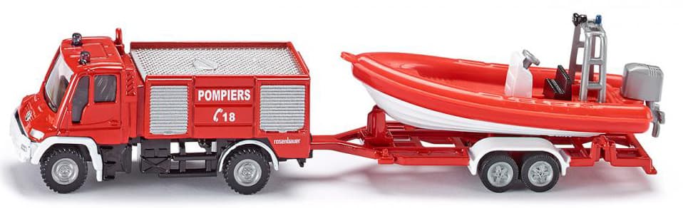 SIKU Vatrogasni kamion sa čamcem - Fire engine with boat 1636001