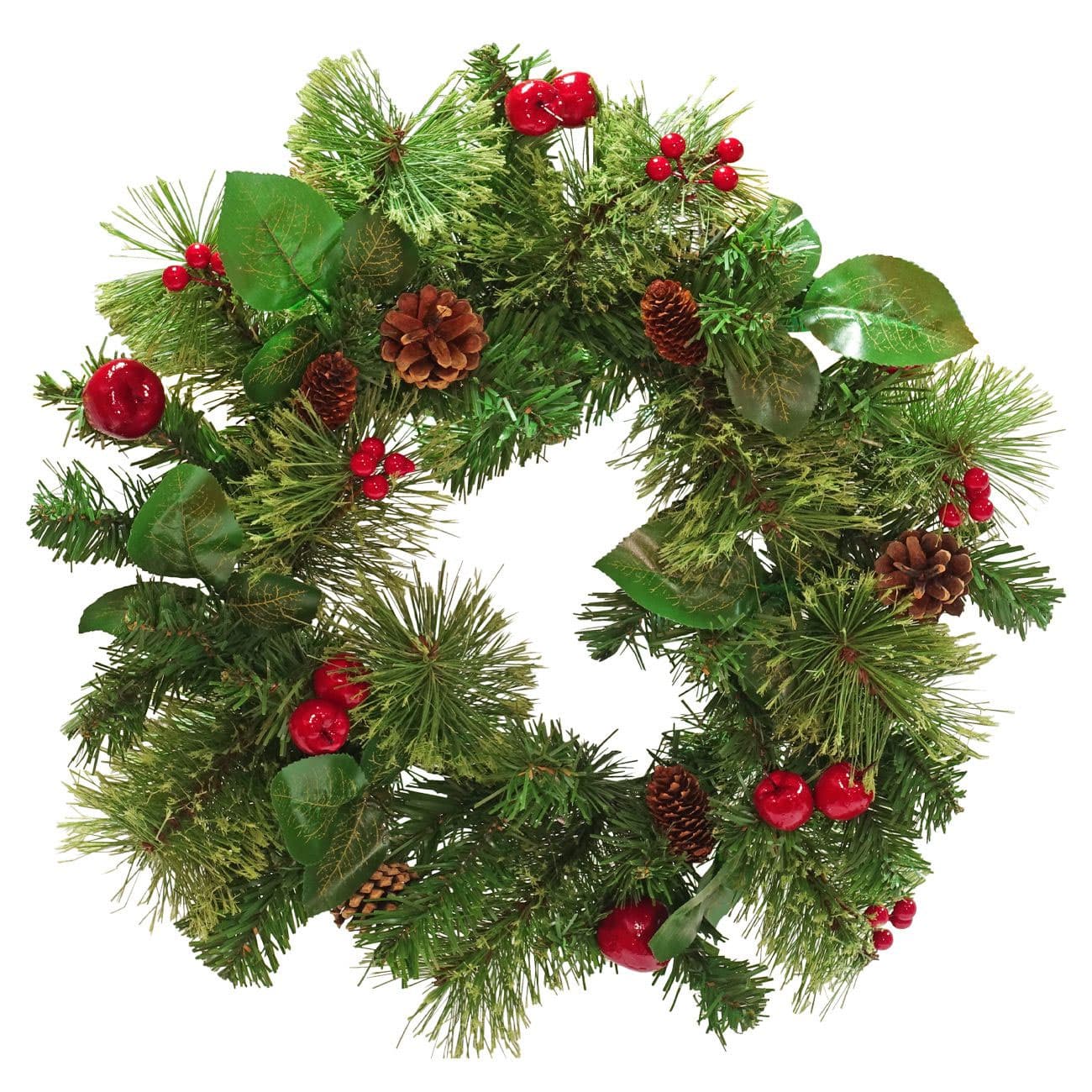 Ukras za vrata - božićni venac 30 cm crveni