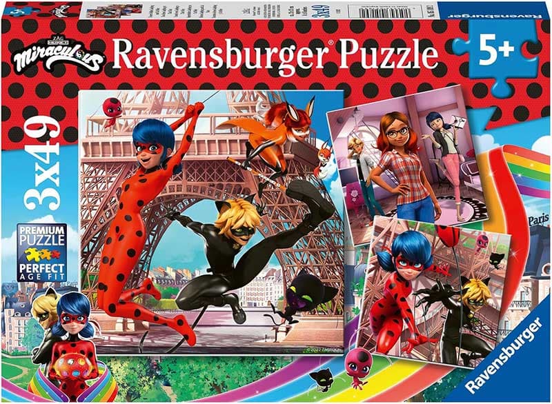 Puzzle slagalice za decu 3x49 delova Miraculous Ravensburger 05189