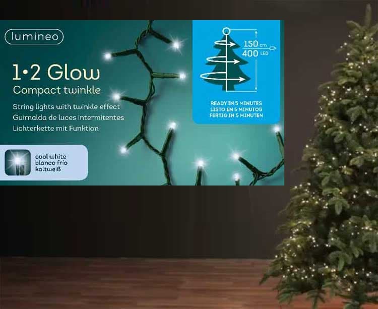 Lumineo Novogodišnje stepenaste LED lampice 1-2-glow Compact 5 nivoa 400 LED 49.5430