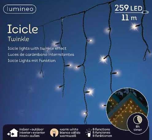 Lumineo Novogodišnje LED lampice za spoljnu i unutrašnju upotrebu Ledenice 11m 49.4831