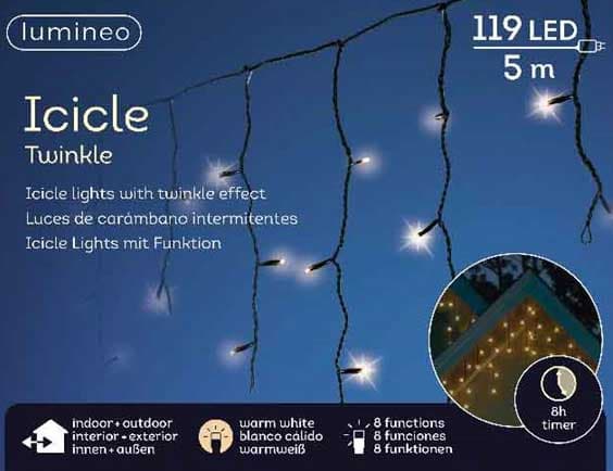 Lumineo Novogodišnje LED lampice za spoljnu i unutrašnju upotrebu Ledenice 5m 49.4813