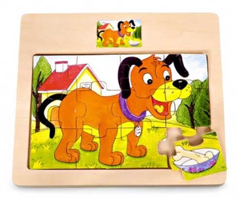 Pino Toys Drvene puzzle 12 delova Kuca