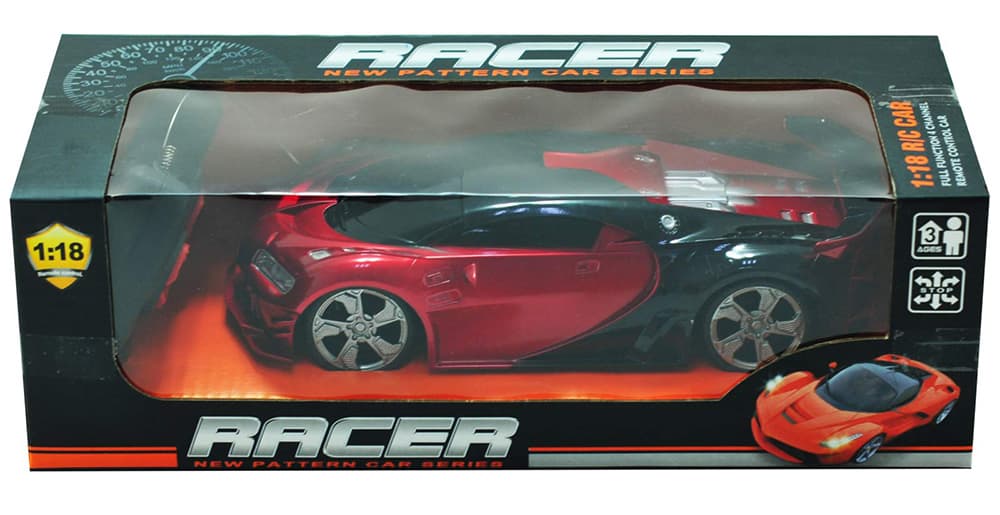 Trkački auto srednji sa daljinskim upravljanjem - crveni 50192