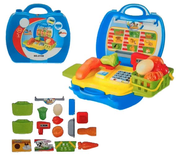 Happy Shop Market No.2108 - Kofer KASA za decu - 18 delova 59122