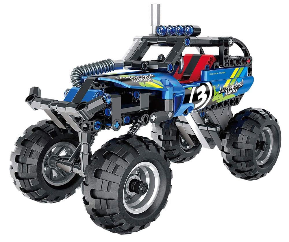 Mechanical Master 3D Quad No.5803 - Educational STEM Pull Back Building Blocks Car Toy - SASTAVLJIVI KVAD plavi 59131