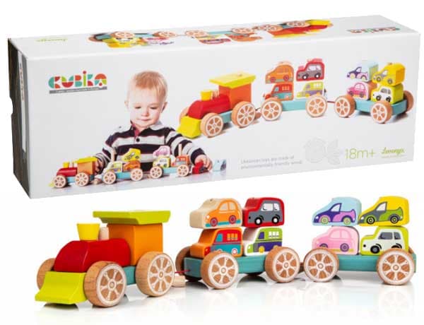 Cubika Drveni vozić sa autićima 13999