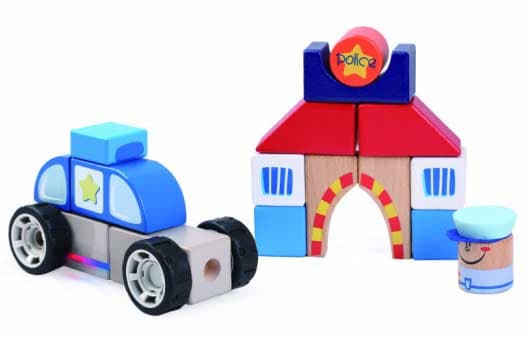 Top Bright Drveni blokovi za igru Policija