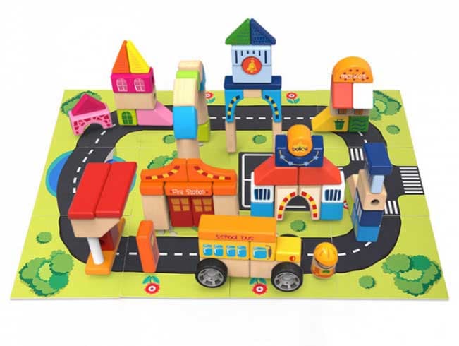 Top Bright Drveni blokovi za igru Grad