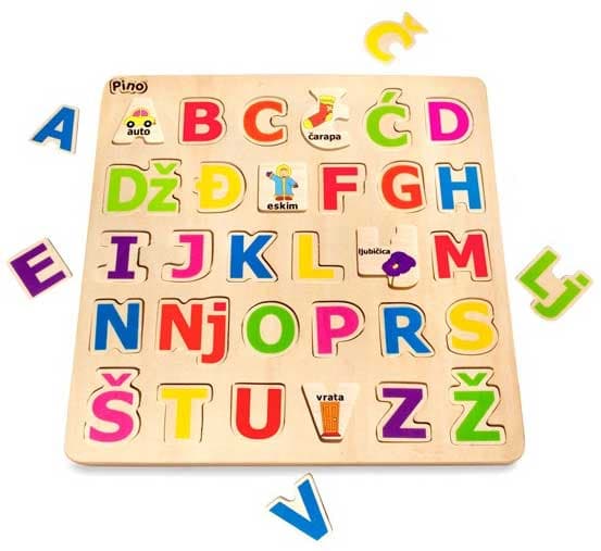 Pino Toys Drvena slagalica Abeceda