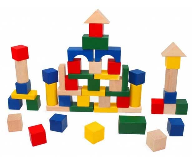 Pino Toys Drvene kocke Blokovi 50 komada