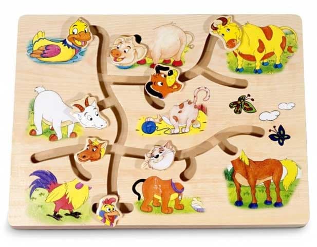 Pino Toys Drvena slagalica Lavirint Farma