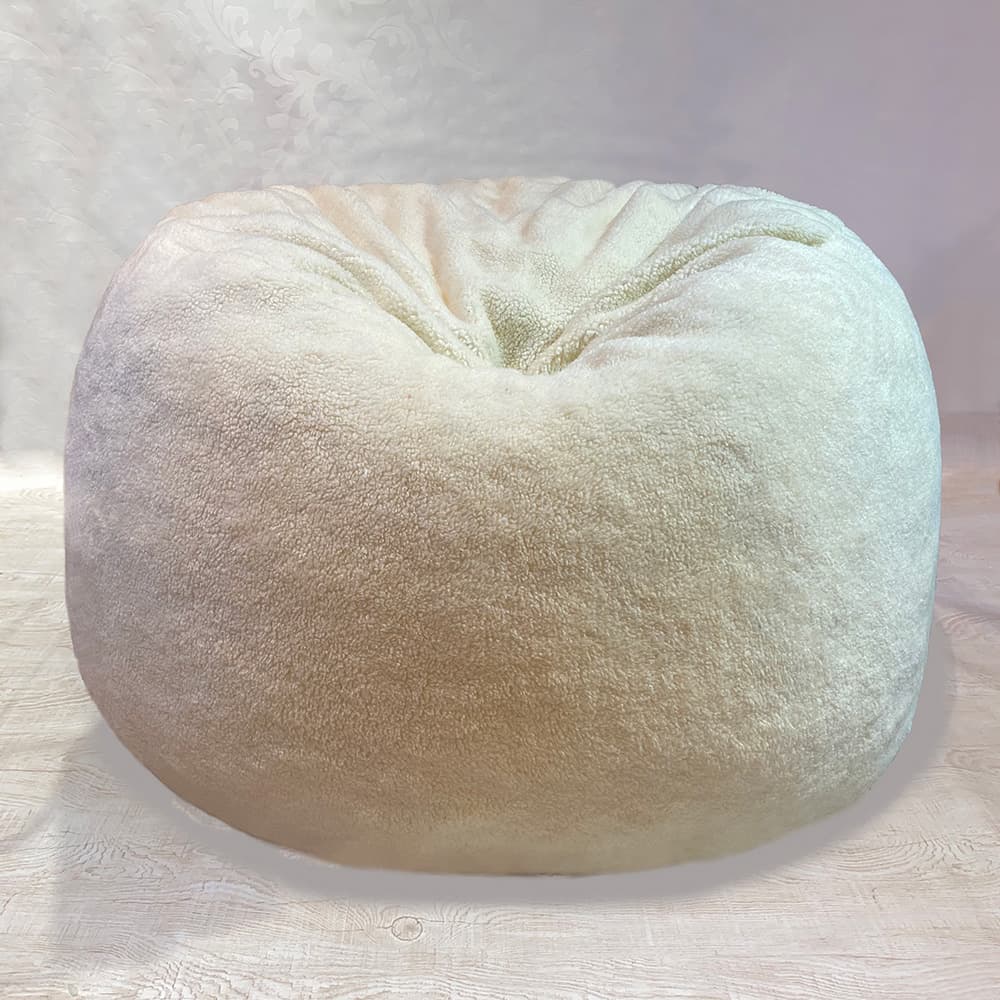 Lazy bag fotelja Teddy beli lenjivac