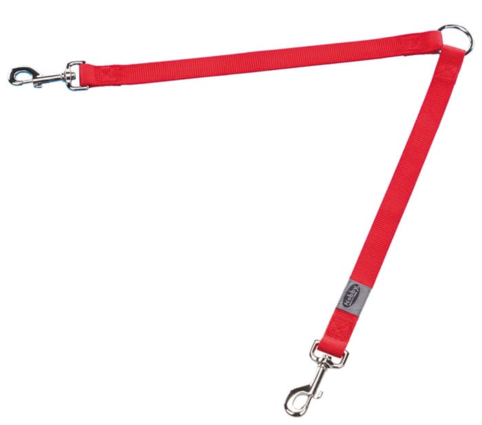 Razdelnik za povodac za dva psa L veličina crveni Nobby 78572