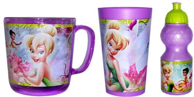 Komplet za piće Disney Faires - šolja, čaša, pull-up boca SR32605+SR32607+SR32632