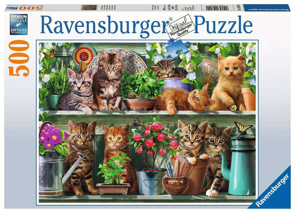 Ravensburger Puzzle 500 delova -  Mačke na polici 14824